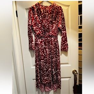 Maje Women's Red & White Midi Maxi Dress, 3 medium Mint